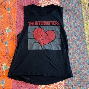 The Interrupters band Black Sleeveless Tee
